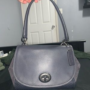 Coach Faye Carryall Crossbody Leather/Suede Purse #F22348